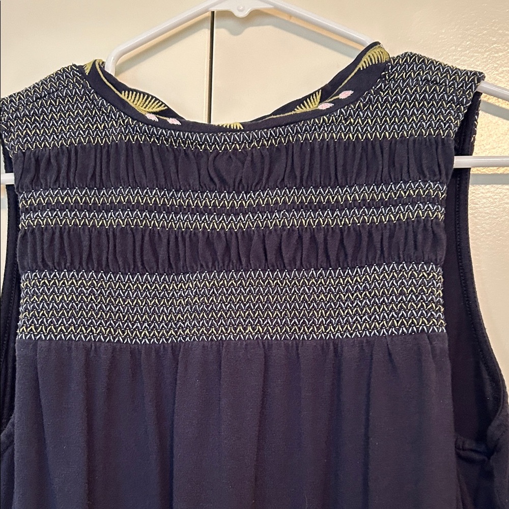 J. Jill dark blue Dress with Floral Accents - Picture 5 of 8